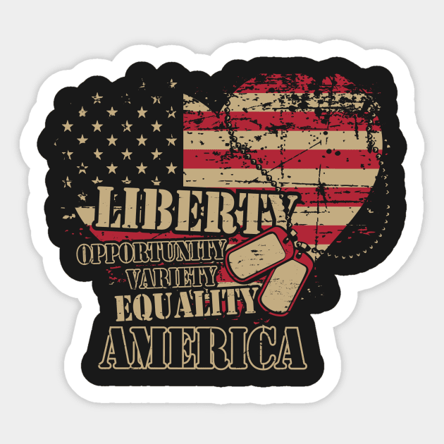 American Values Sticker by MaeIDesign